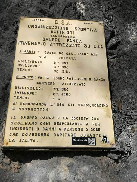 Ferrata del 30° OSA al Corno Rat