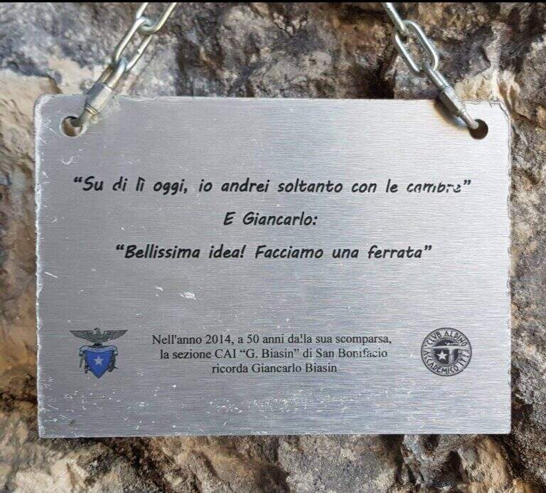 Ferrata Gianni Biasin al Passo Pertica