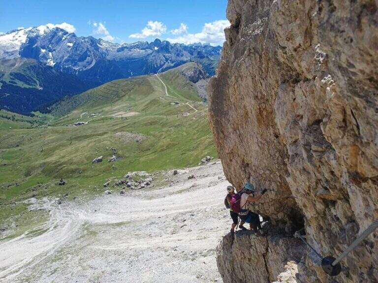 Ferrata alla Forcella del Sassolungo