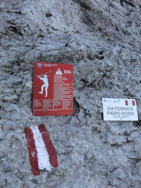 Ferrata Piero Rossi alla Forcella Marmol