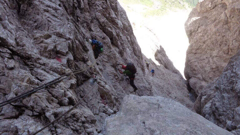 Ferrata Aldo Roghel alla Forcella delle Guglie - foto 14