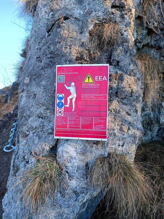 Ferrata il Nido dei Santa Croce (Corna Maria)