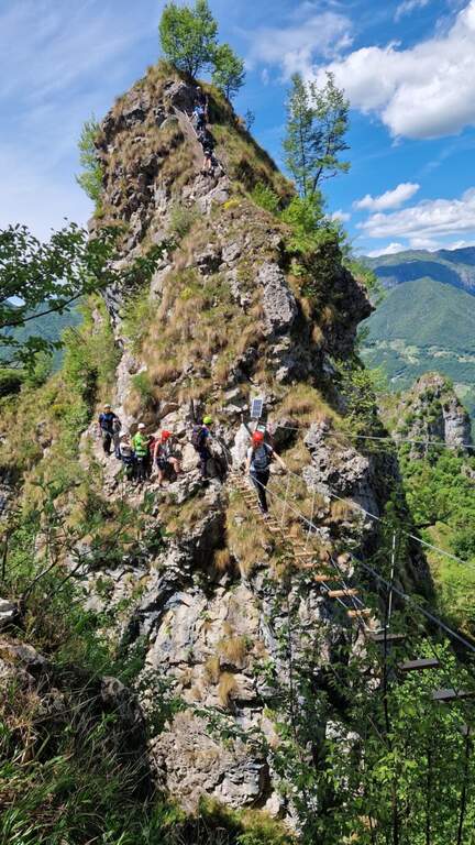Ferrata il Nido dei Santa Croce (Corna Maria) - foto 28