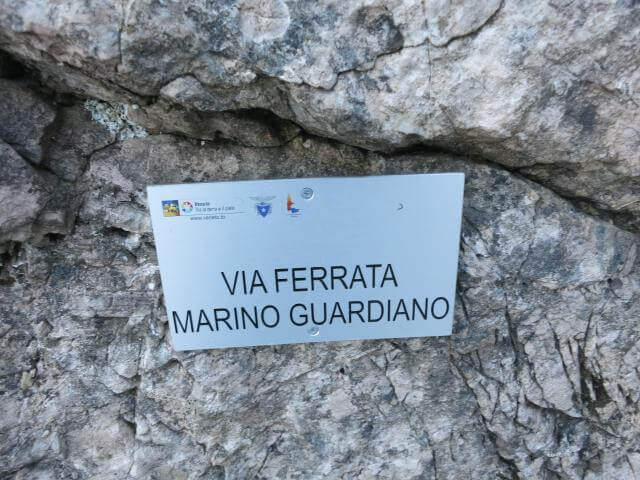 Sentiero Attrezzato Marino Guardiano – Monte Pelf