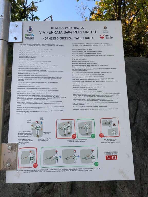 Ferrata delle Peredrette a Donnas